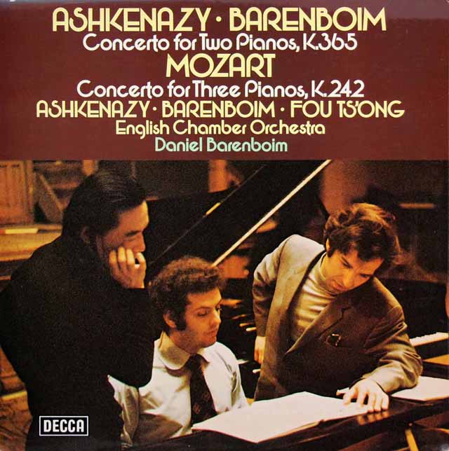 【オリジナル盤】　バレンボイム、アシュケナージらのモーツァルト/2台のピアノのための協奏曲ほか　英DECCA　3525　LP レコード