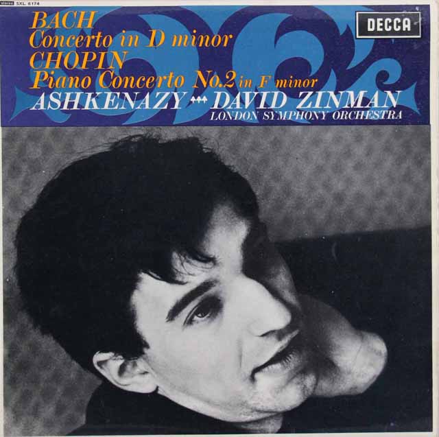 アシュケナージのバッハ、ショパン/ピアノ協奏曲集　英DECCA　3525　LP レコード