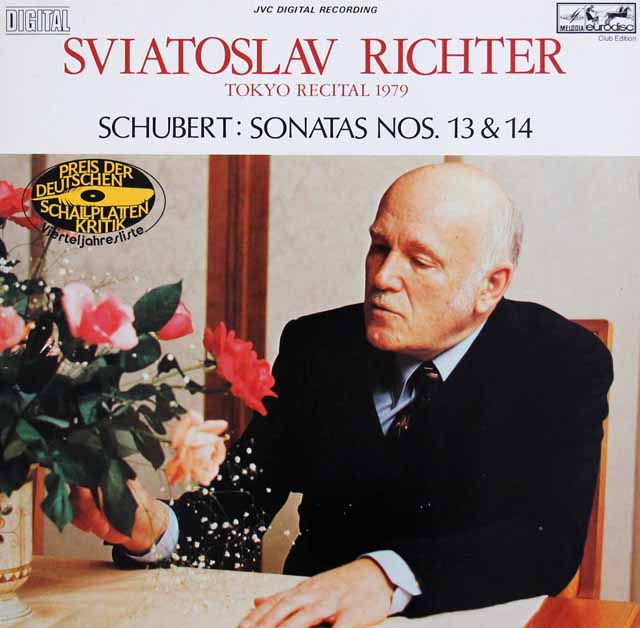 リヒテルのシューベルト/ピアノソナタ（東京リサイタル1979）　独eurodisc　3525　LP レコード
