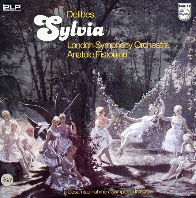 フィストゥラーリのドリーブ/バレエ音楽「シルヴィア」　蘭PHILIPS　3525　LP レコード