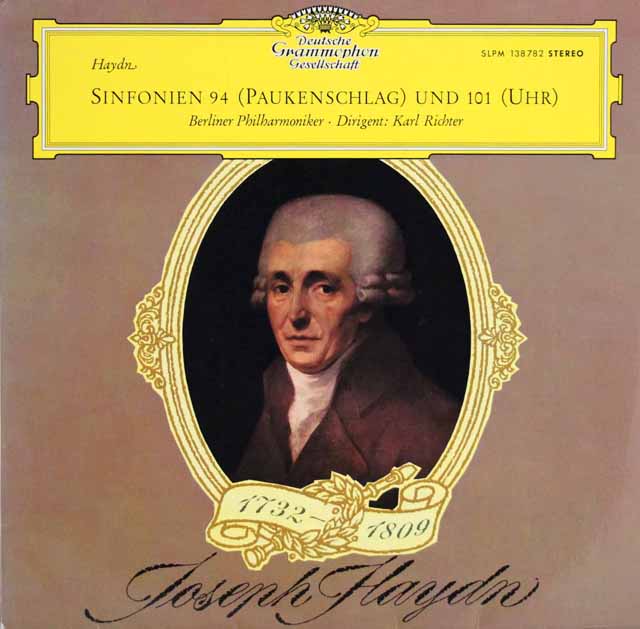 リヒターのハイドン/交響曲第94番「驚愕」、第101番「時計」　独DGG　3526　LP レコード