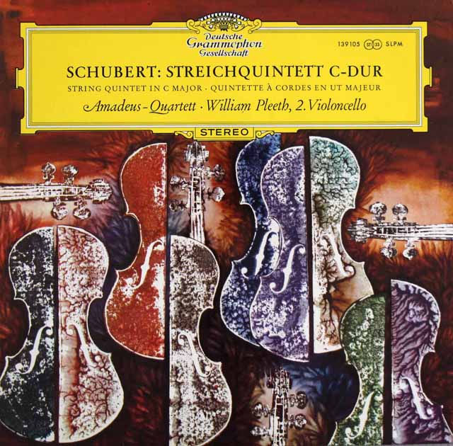 【日本未発売】　アマデウス四重奏団のシューベルト/弦楽五重奏曲ハ長調　独DGG　3526　LP レコード