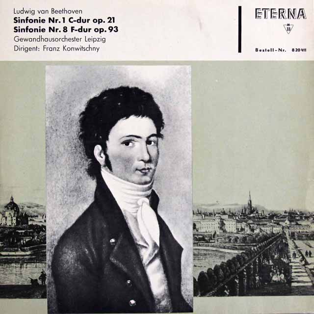 【モノラル】　コンヴィチュニーのベートーヴェン/交響曲第1、8番　独ETERNA　3526　LP レコード