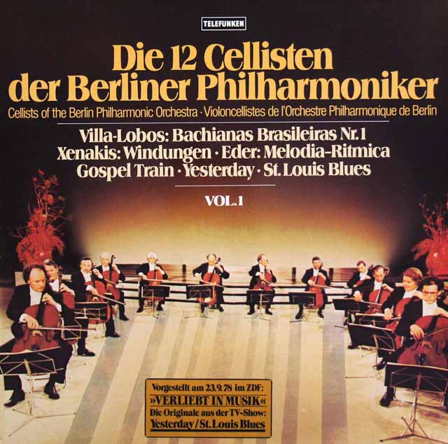 ベルリン・フィルの12人のチェロ奏者たち vol.1　独TELEFUNKEN　3526　LP レコード