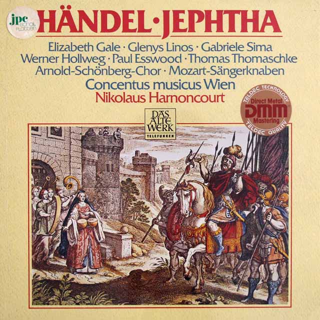 【未開封】　アーノンクールのヘンデル/オラトリオ「イェフタ」　独TELEFUNKEN　3526　LP レコード