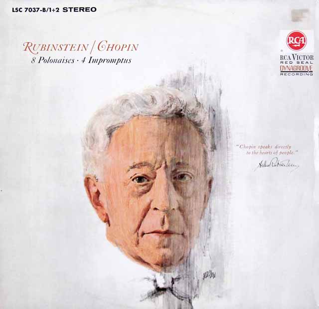 ルービンシュタインのショパン/ポロネーズ、即興曲集　独RCA　3526　LP レコード