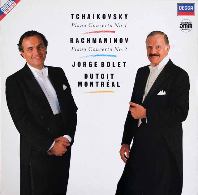 ボレット、デュトワのチャイコフスキー、ラフマニノフ/ピアノ協奏曲集　独DECCA　3526　LP レコード