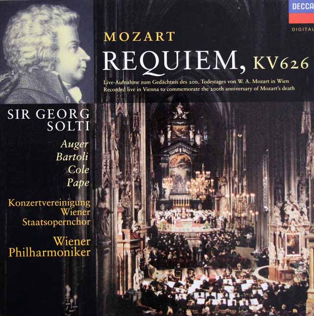 ショルティのモーツァルト/レクイエム　蘭DECCA　3526　LP レコード