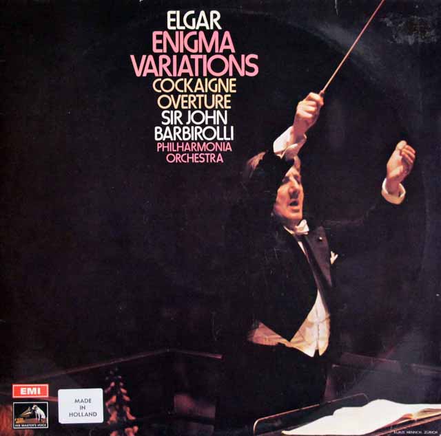 バルビローリのエルガー/エニグマ変奏曲ほか　蘭EMI　3526　LP レコード