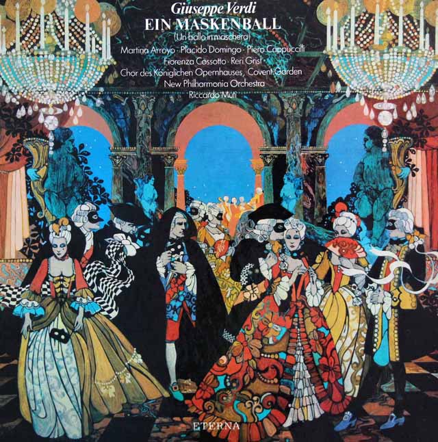 【直筆サイン入り】　ムーティのヴェルディ/歌劇「仮面舞踏会」全曲　東独ETERNA　3526　LP レコード