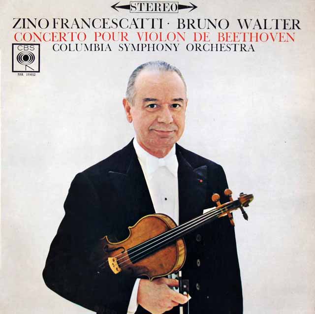 フランチェスカッティ、ワルターのベートーヴェン/ヴァイオリン協奏曲　仏CBS　3527　LP レコード