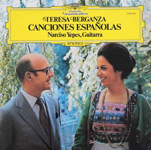 ベルガンサ、イエペスの「スペイン歌曲集」　独DGG　3527　LP レコード