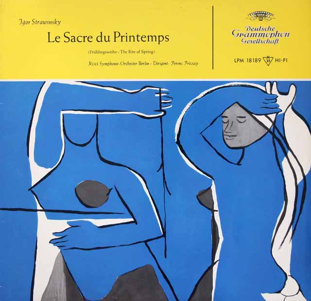 【モノラル】　フリッチャイのストラヴィンスキー/「春の祭典」　独DGG　3528　LP レコード