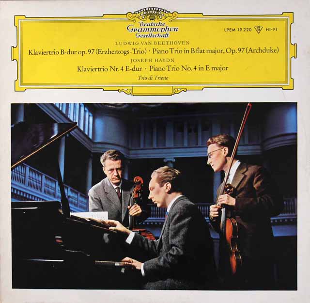 【モノラル】　トリエステ・トリオのベートーヴェン/ピアノ三重奏曲「大公」ほか　独DGG　3528　LP レコード