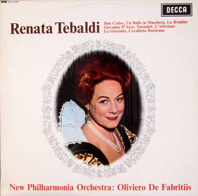 【オリジナル盤】　テバルディ/イタリア・オペラ・アリア集　英DECCA　3528　LP レコード