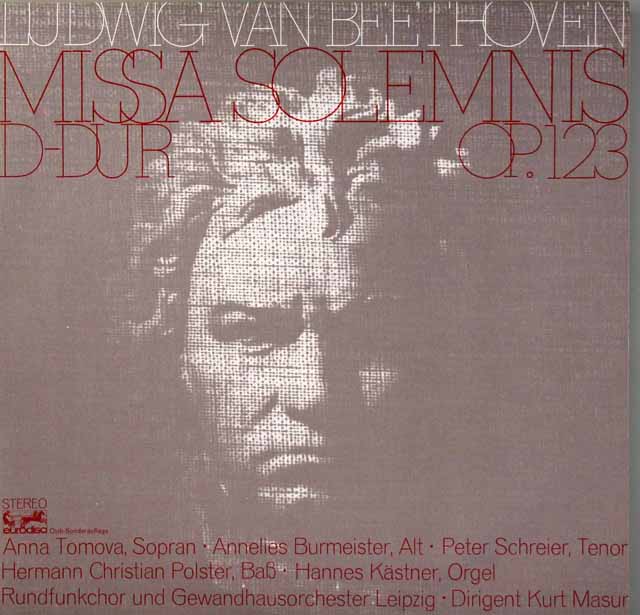 マズアのベートーヴェン/荘厳ミサ曲　独eurodisc　3528　LP レコード