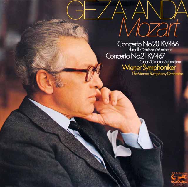 アンダのモーツァルト/ピアノ協奏曲第20、21番　独eurodisc　3528　LP レコード
