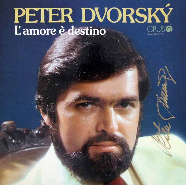 【直筆サイン入り】　ドヴォルスキーのイタリア、フランスオペラアリア集　チェコスロヴァキアOPUS　3529　LP レコード