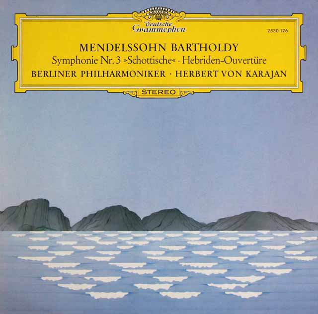 カラヤンのメンデルスゾーン/交響曲第3番「スコットランド」ほか　独DGG　3529　LP レコード