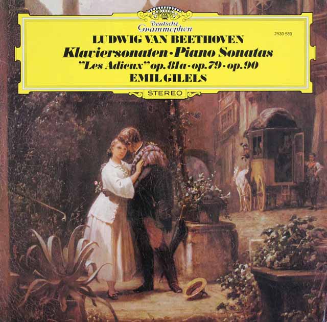 ギレリスのベートーヴェン/ピアノソナタ第26番「告別」ほか　独DGG　3529　LP レコード