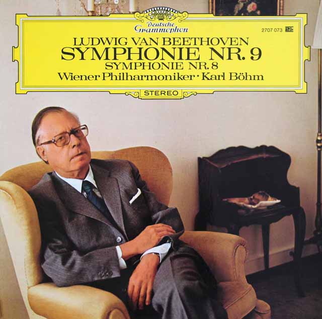 ベームのベートーヴェン/交響曲第8&9番「合唱付き」　独DGG　3529　LP レコード