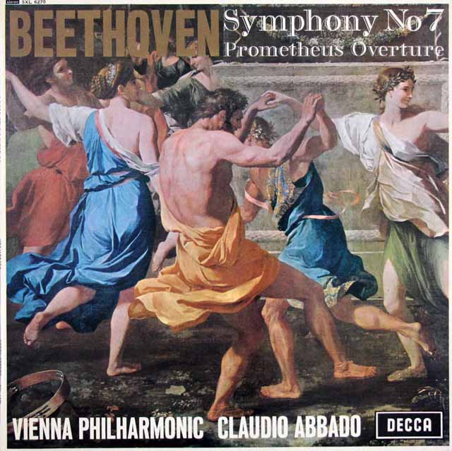 アバドのベートーヴェン/交響曲第7番ほか　英DECCA　3529　LP レコード