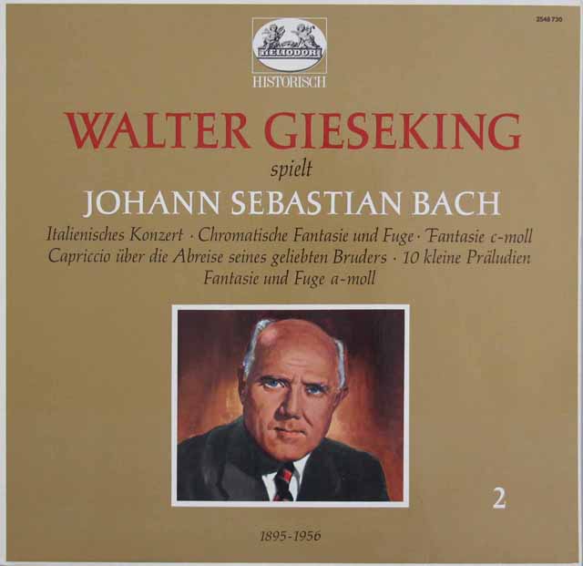 ギーゼキングのバッハ/「イタリア協奏曲」ほか　独HELIODOR　3529　LP レコード