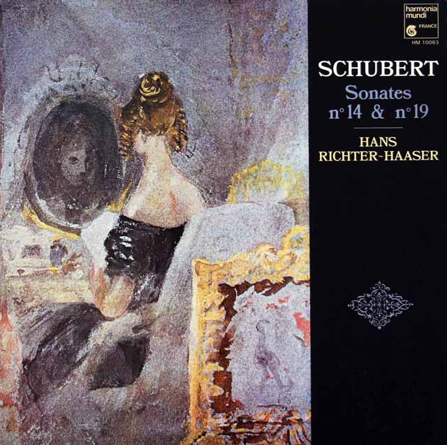 リヒター＝ハーザーのシューベルト/ピアノソナタ 第14、19番　仏HM　3529　LP レコード