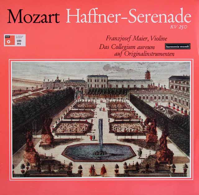 コレギウム・アウレウムのモーツァルト/「ハフナー」セレナード　独HM　3529　LP レコード