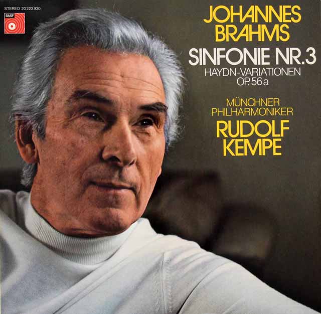 【オリジナル盤】　ケンペのブラームス/交響曲第3番　独BASF　3530　LP レコード