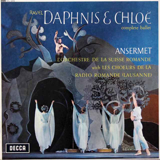 【オリジナル盤】　アンセルメのラヴェル/バレエ「ダフニスとクロエ」全曲　英DECCA　3530　LP レコード