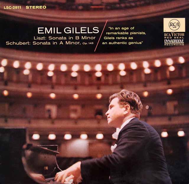 ギレリスのリスト、シューベルト/ピアノソナタ集　独RCA　3530　LP レコード