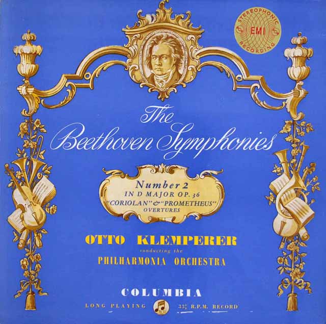 クレンペラーのベートーヴェン/交響曲第2番ほか　英Columbia　3530　LP レコード