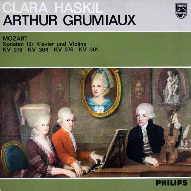 グリュミオー、ハスキルのモーツァルト/ヴァイオリンソナタ集　蘭PHILIPS　3530　LP レコード