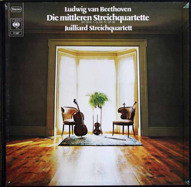 ジュリアード四重奏団のベートーヴェン/中期弦楽四重奏曲全集　独CBS　3530　LP レコード