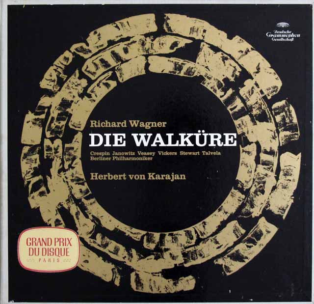 カラヤンのワーグナー/「ワルキューレ」全曲　独DGG　3530　LP レコード