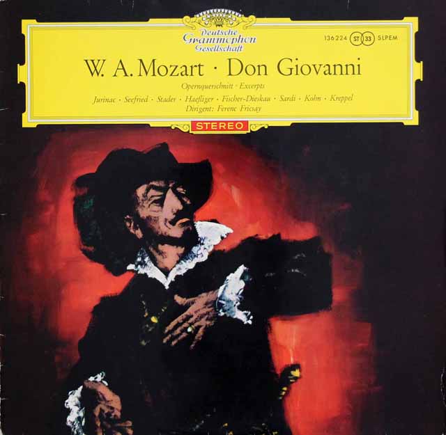 【赤ステレオ/独最初期盤】　フリッチャイのモーツァルト/「ドン・ジョヴァンニ」抜粋　独DGG　3531　LP レコード