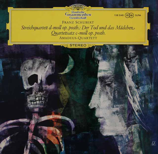 【独最初期盤】　アマデウス四重奏団のシューベルト/「死と乙女」ほか　独DGG　3531　LP レコード