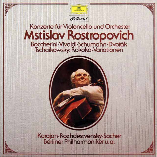 ロストロポーヴィチのドヴォルザークほかのチェロ協奏曲集　独DGG　3531　LP レコード