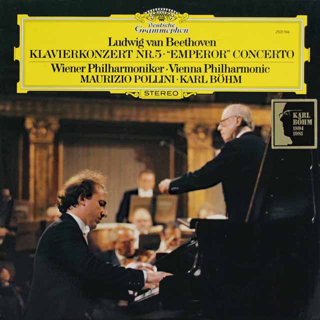 ポリーニ、ベームのベートーヴェン/ピアノ協奏曲第5番「皇帝」　独DGG　3531　LP レコード
