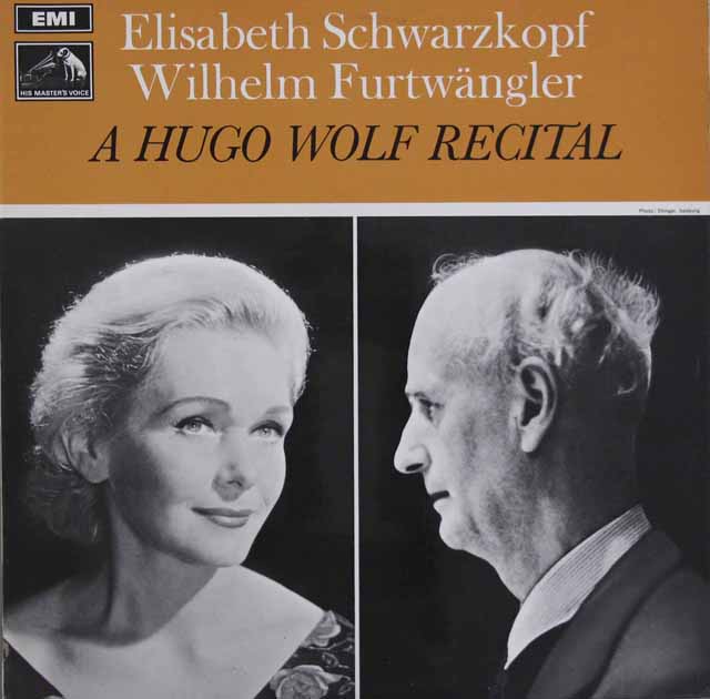 シュヴァルツコップ&フルトヴェングラーのヴォルフ/歌曲集　英EMI　3531　LP レコード