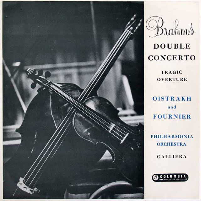 【モノラル】　オイストラフ&フルニエのブラームス/ヴァイオリンとチェロのための二重協奏曲　英Columbia　3531　LP レコード