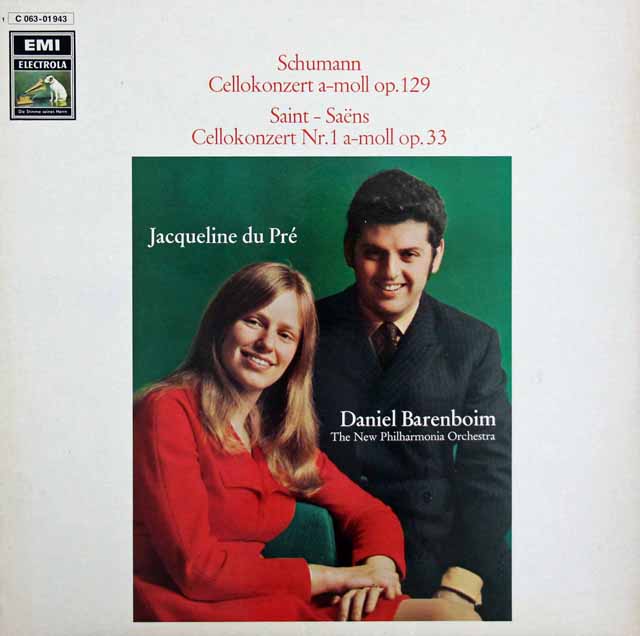 デュ・プレ、バレンボイムのシューマン/チェロ協奏曲ほか　独EMI　3531　LP レコード
