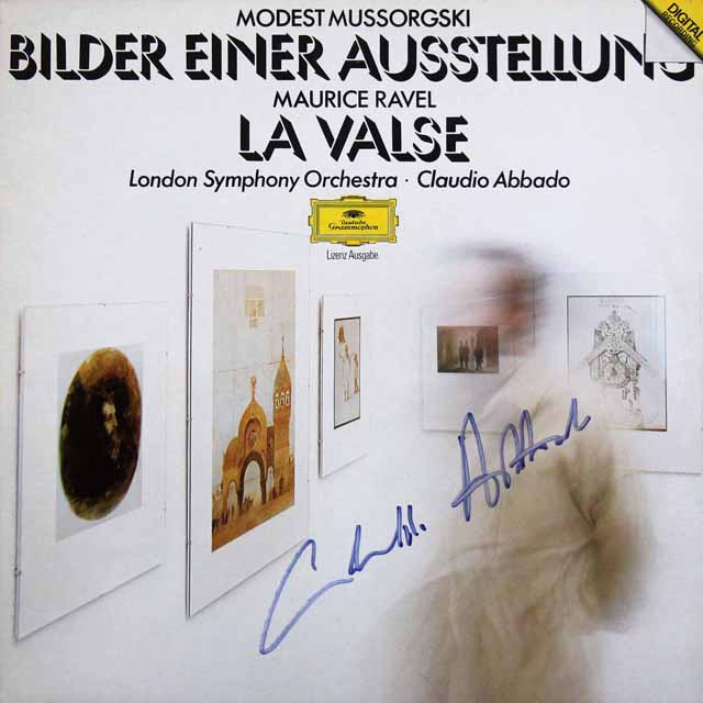 【直筆サイン入り】　アバドのムソルグスキー/「展覧会の絵」ほか　独ETERNA　3531　LP レコード