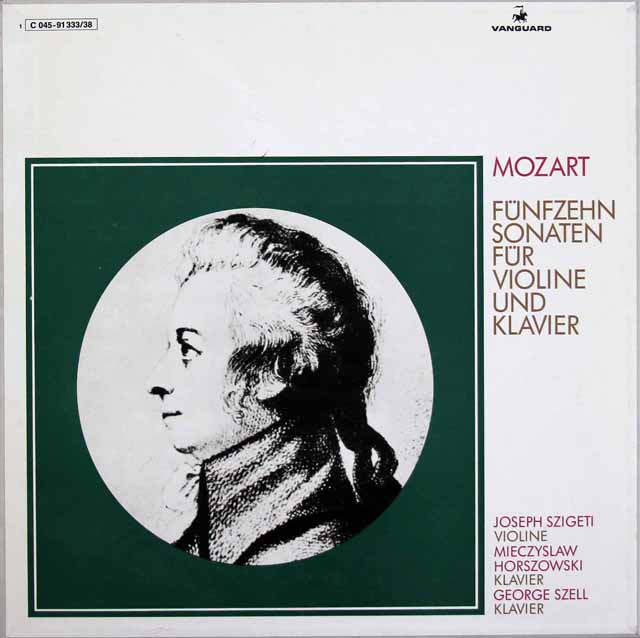シゲティ、ホルショフスキ&セルのモーツァルト/ヴァイオリンソナタ集　独VANGUARD　3531　LP レコード
