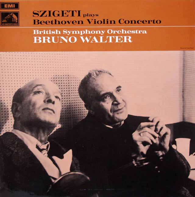 シゲティ、ワルターのベートーヴェン/ヴァイオリン協奏曲ほか　英EMI　3532　LP レコード