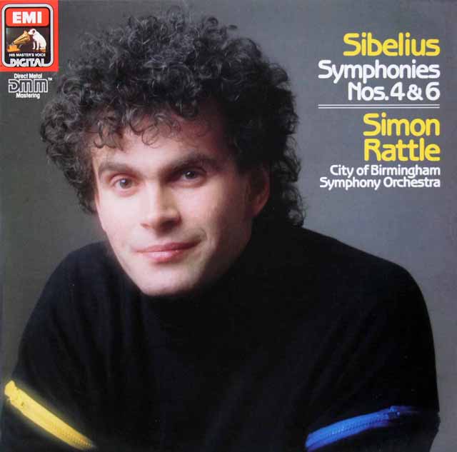 ラトルのシベリウス/交響曲第4、6番　独EMI　3532　LP レコード