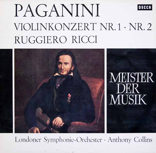 リッチ、コリンズのパガニーニ/ヴァイオリン協奏曲第1、2番　独DECCA　3532　LP レコード