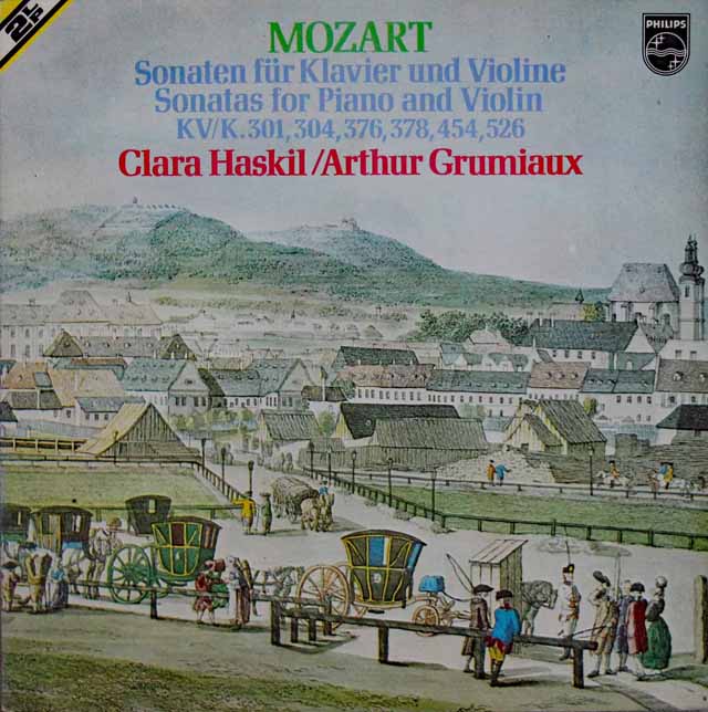 グリュミオー、ハスキルのモーツァルト/ヴァイオリン・ソナタ集　蘭PHILIPS　3532　LP レコード
