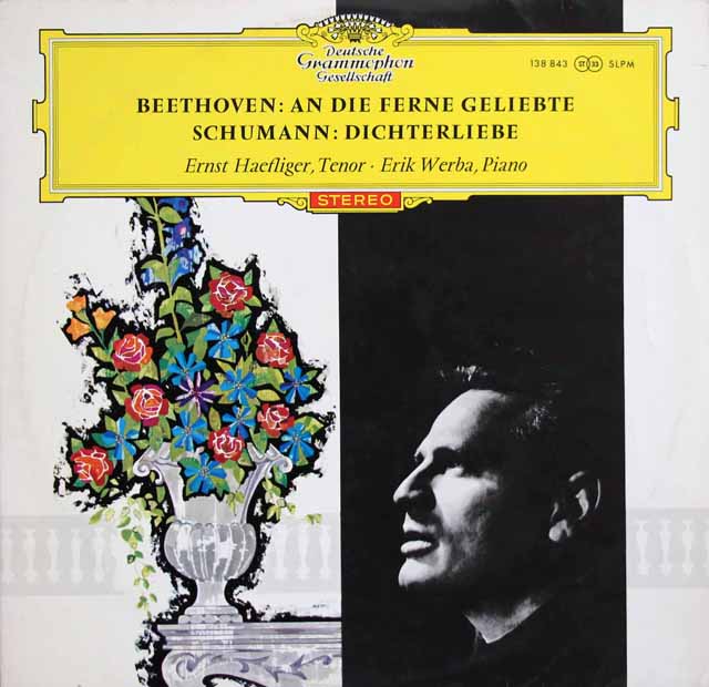 【赤ステレオ/独最初期盤】　ヘフリガー、ヴェルバのシューマン/「詩人の恋」ほか　独DGG　3533　LP レコード